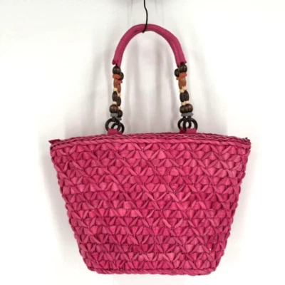 Новый с Ярлыками Barney's NY розовый соломы бисером ручки сумка с короткими ручками - Изображение 1 из 4