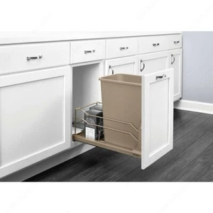 Rev-A-Shelf 53WCF-112 SC Single Bin Recycling Center Frame Champagne 11.5in - Picture 1 of 1