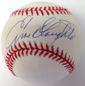 Enos Slaughter Baseball mit Autogramm - Bild 1 von 1