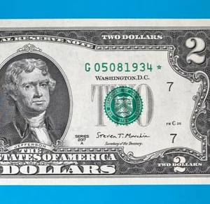 May 8, 1934 / 5 August 1934 (G 05081934 *) BIRTHDAY Note $2 Two Dollar Bill *UNC - Picture 1 of 4