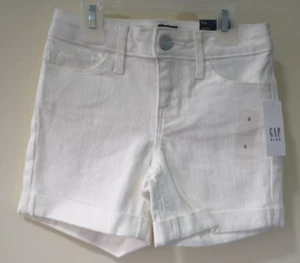 NWT Gap White Denim Midi Shorts Girl's Size 5 - Picture 1 of 2