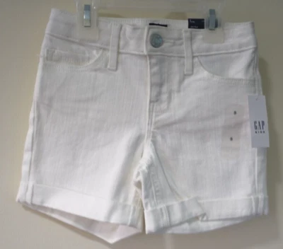 Shorts midi jeans branco Gap feminino tamanho 5 novo com etiquetas - Imagem 1 de 2