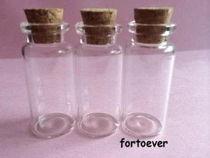 50pcs 10ml Clear 22*50*12.5mm nice look Vials Glass Bottles with Corks Jars - Picture 1 of 2
