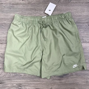 Pantalones Cortos Nike Tejido Flujo Talla Grande Para Hombre Verde Aceite Club 6" Hasta la Rodilla $50 - Imagen 1 de 13