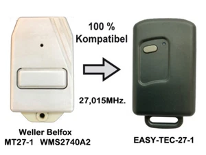 Handsender Ersatz 27,015 MHz. für Weller Belfox MT27-1 WMS2740A2 Fernsteuerung - Bild 1 von 2