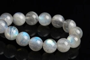 7-8 mm Echte Natürliche Hellgrau Labradorit Perlen Klasse AA + Rund Lose Perlen 7 Zoll - Bild 1 von 3