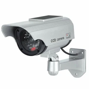 CAMARA DE VIGILANCIA SIMULADA LED INTERMITENTE CON MODULO SOLAR FALSA IMITACION - Imagen 1 de 1