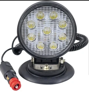 Led Faro Lampada Lavoro Proiettore Trattore Fuoristrada con supporto calamitato - Foto 1 di 5
