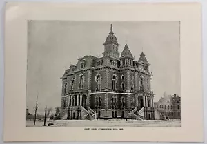 1895 Old MANSFIELD Ohio COURTHOUSE Photograph Print - Picture 1 of 2