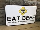 Eat Beef New Mexico Cattle Growers Association Sign, Metal Advertising Sign
