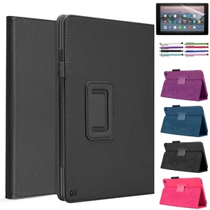 For Amazon Kindle Fire HD 10 8 7 2021/2022/2023 Leather Stand Tablet Cover Case - Picture 1 of 27