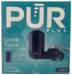 PUR PLUS Water Faucet Filtration System FM2800N - Vertical Mount, Indigo Ink - Picture 1 of 4