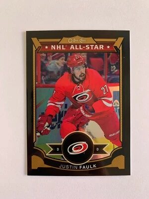 2015-16 O-Pee-Chee Rainbow Black #442 Justin Faulk AS 099/100 Carolina - Image 1 of 2