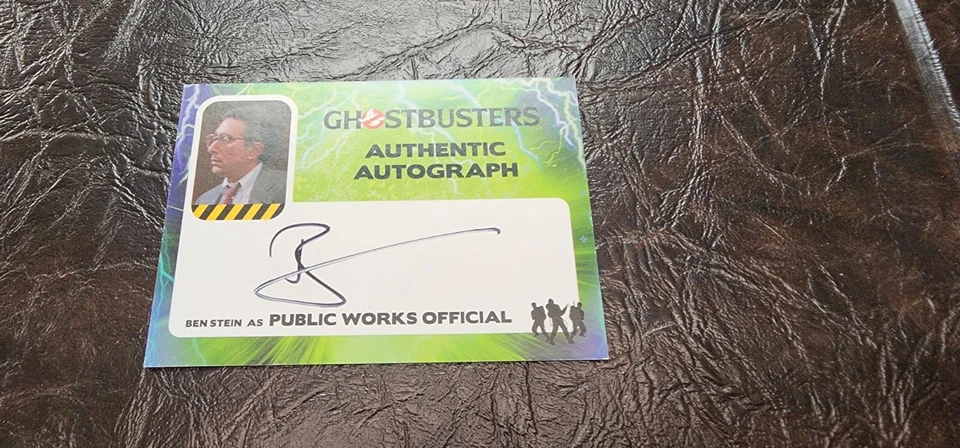 Ghostbusters Бен Стайн как общественные работы официальный автограф карта # BS - Изображение 1 из 2