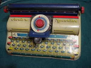 Máquina de escribir vintage años 50 Marx Junior juguete estaño metal - Imagen 1 de 7