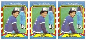 (3) 1987 Fleer Limited Edition Baseball #4 George Bell Lot Toronto Blue Jays