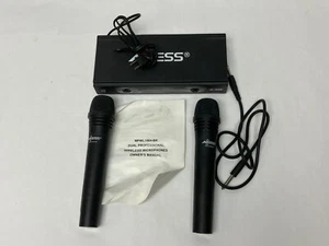 Gently Used AXESS MPWL1504-BK Dual Professional Wireless Microphones - Picture 1 of 6