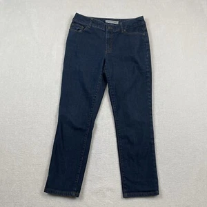 Jeans Chico's donna 0,5 (US S/6) platino dritto lavaggio scuro denim 30x26 - Foto 1 di 12