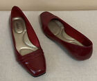Euc Abella Red Patent  Low Heel Pumps Comfort Shoes Size 8.5 M Us