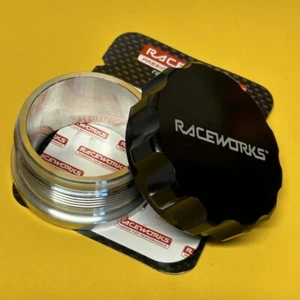 2.0" Aluminium female screw cap + Aluminium weld on base Black RWF-460-32ABK - Picture 1 of 6