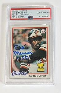 Eddie Murray Autograph Signed 1978 Topps Rookie Card W/ 3255/504 PSA 10 Auto 2 - Picture 1 of 2