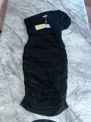 Honor Gold Black Dress Size 12 Large New £120 Party Christmas - Image 1 of 4