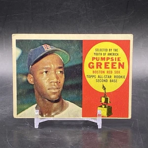 1960 Topps #317 Pumpsie Green Rookie Gold Cup Boston Red Sox baseball vintage - Foto 1 di 2