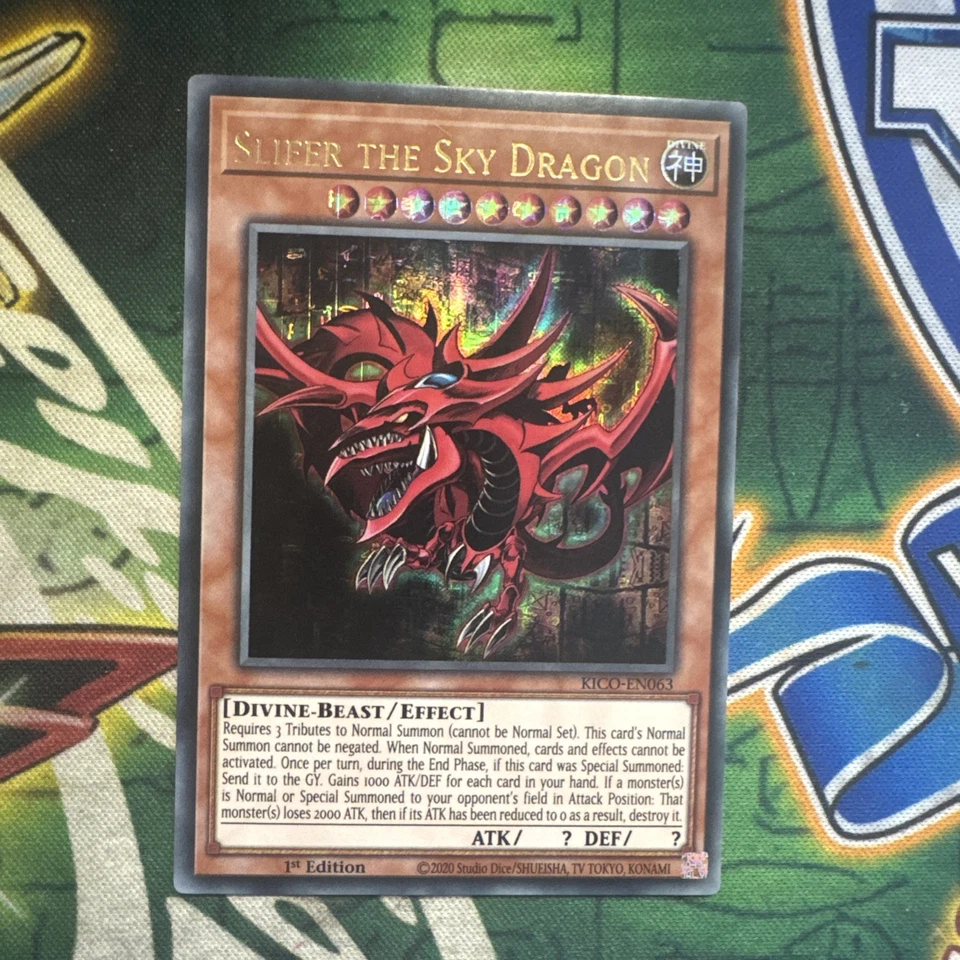 Yugioh! Slifer the Sky Dragon Ultra Pharaoh's Rare 1st Edition KICO-EN063 NM - Image 1 of 4