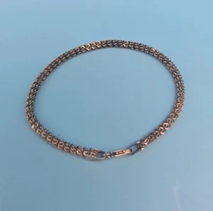 Pulsera de cadena de eslabones de plata esterlina vintage firmada BB Italia 7" envío rápido - Imagen 1 de 5