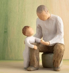 Estatuillas de "abuelo" y niño pequeño WILLOW TREE #26058 de Susan Lordi (NUEVO) - Imagen 1 de 7
