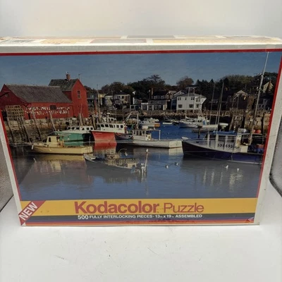 Paquete de 2 rompecabezas Kodacolor 1991 vintage 500 piezas ASCONA SUIZA ROCKPORT HARB Foto 1 de 4