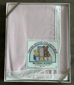 Charles Craft Coperta Neonato 14 CT Punto Croce da Collezione 30x36 Soft Touch ROSA - Foto 1 di 3