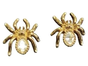 1994 Avon ITSY BITSY SPIDER Pierced EARRINGS HALLOWEEN NOS in Box - Picture 1 of 7
