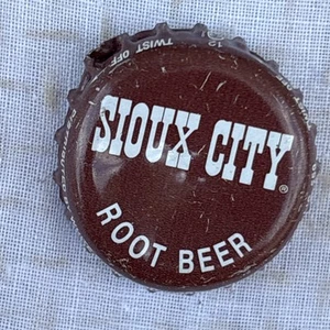 Tappo bottiglia originale birra vintage Sioux City radice di roccia bianca retro vinile #1166 - Foto 1 di 14