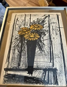 Vintage Circa 1968 Bernard Buffet Originally Framed Lithograph Signed W/COA - Picture 1 of 11