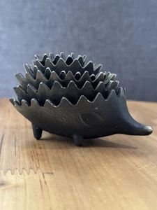 Walter Bosse Ashtray Hedgehog Signed Animal Metal Figurine Stackable 6 Pieces - Picture 1 of 15