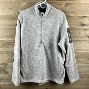 Eddie Bauer Herren Pullover Fleecepullover 1/4 Zip Gorpcore Outdoor Wandern grau XL - Bild 1 von 8