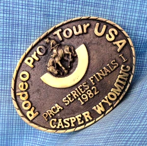 PRCA Pro Rodeo Tour Finals I Belt Buckle #LE RC 1982 Casper Wyoming HMLtd.GMP272 - Picture 1 of 12