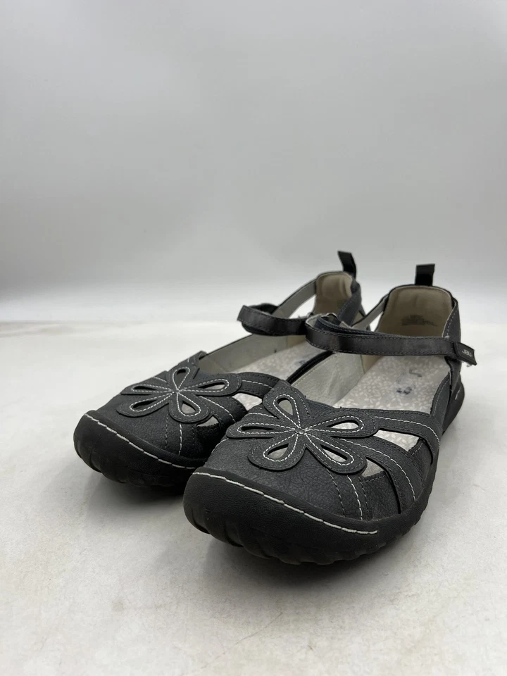 Zapatos JBU Magnolia para mujer talla 8,5 negro gris Mary Jane correa recortada JZMGN350 Foto 1 de 4