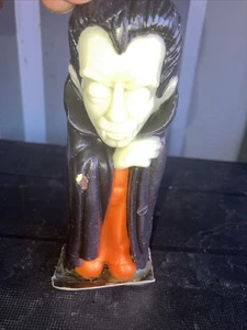 Vintage Hard To Find Glow In Dark Gurley Halloween Vampire Candle~no Wick - Picture 1 of 2