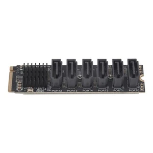 M.2 NVME PCI-E PCIE X4 X8 X16 à 6 Ports 3.0 SATA Adaptateur Carte Riser ASM9817 - Photo 1/7