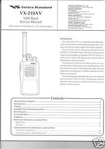 NEW Yaesu VX-210AV VHF band Service Manual in English