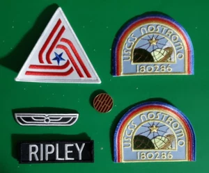 Alien Nostromo Ripley Complete Costume Insignia Set-5 Patches/1 Pin- 8 Page Book - Picture 1 of 5