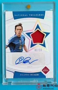 2022 National Treasures Italy Filippo Inzaghi Patch Auto 2/10 - Picture 1 of 2