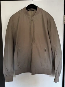 Men’s Zara Beige Bomber Jacket Size M - Picture 1 of 15