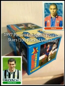 1997 Panini European Football Stars Unsealed Box LookFor Ronaldo Zidane b1 - Picture 1 of 18