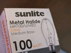 NEW MH100/U/MED 100 W ED17 Clear Metal Halide Bulb - Picture 1 of 2