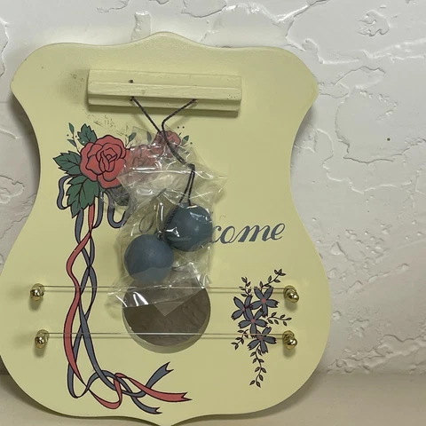 VTG NOS Mini Door Chime Wooden 'Welcome' Magnetic Fridge/Door Home Decor Cover