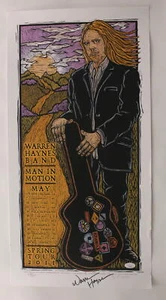 WARREN HAYNES SIGNED AUTOGRAMM 13X26 KONZERT TOUR POSTER ALLMAN BROTHERS MIT JSA - Bild 1 von 2