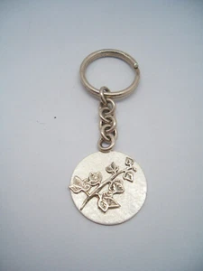 Branche de Lierre: Porte-Clés en Argent 925 Avec Feuilles - Chance - Bonheur - Picture 1 of 3